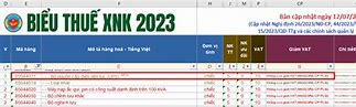 Biểu Thuế Xnk 2023 Download