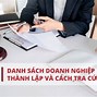 Tra Cứu Các Doanh Nghiệp Mới Thành Lập